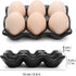 Flexzion Ceramic Egg Holder for Fridge, 6 Cups Egg Tray, Decorative Serving Dish for Kitchen Storage