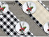 Senneny Christmas Large Table Runner 14 x 108 Inch, Burlap & Cotton Black White Plaid Reversible Buffalo Check for Decor