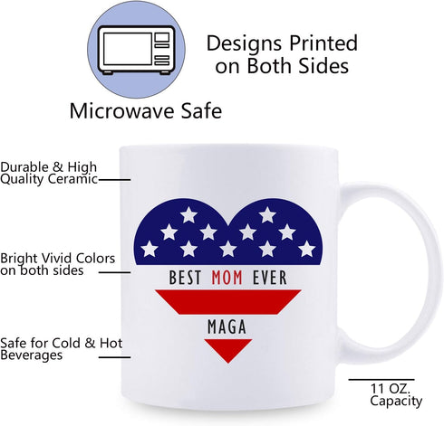 Smartyou Great Mom Mug - Gifts for Mother from Daughter/Son/Husband, Coffee Novelty Prank Gift, 11 Oz