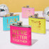 Juvale 4-Piece Girls Trip Flask Set, 5 oz Stainless Steel, Yellow, Blue, Pink & Rose Red, Bachelorette Party Favors
