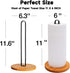 Wood Paper Towel Holder, Countertop Kitchen Towel Dispenser with Non-Slip Base, Free-Standing Holder (Black, 2 Pack)