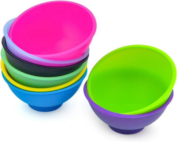Coopay 8 Pieces Mini Silicone Bowls, Multicolor Pinch Bowls, Heat Resistant Snack Bowls, Unbreakable, 1.75 Oz