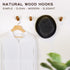 Wooden Wall Hooks, 2 Pack Coat Hooks Wall Mount, Heavy Duty Hooks for Hanging Towels and Coats (Walnut Wood)