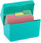BTSKY 1 Pack 4 x 6 inch Index Card Box - Plastic Storage Organizer for Recipes, Note Cards, Flashcards, Green (Not