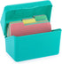 BTSKY 1 Pack 4 x 6 inch Index Card Box - Plastic Storage Organizer for Recipes, Note Cards, Flashcards, Green (Not