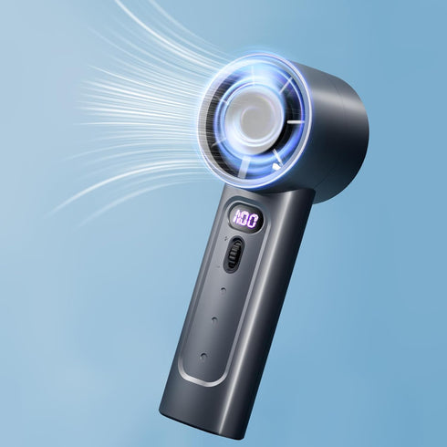 Turbo Portable Handheld Fan, Speed Adjustable Mini Fan, 4000mAh Battery Rechargeable, Small Handheld Fan, Black