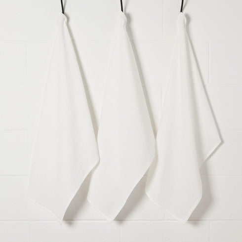 Now Designs Bakers Floursacks - Set of Three Unbleached White