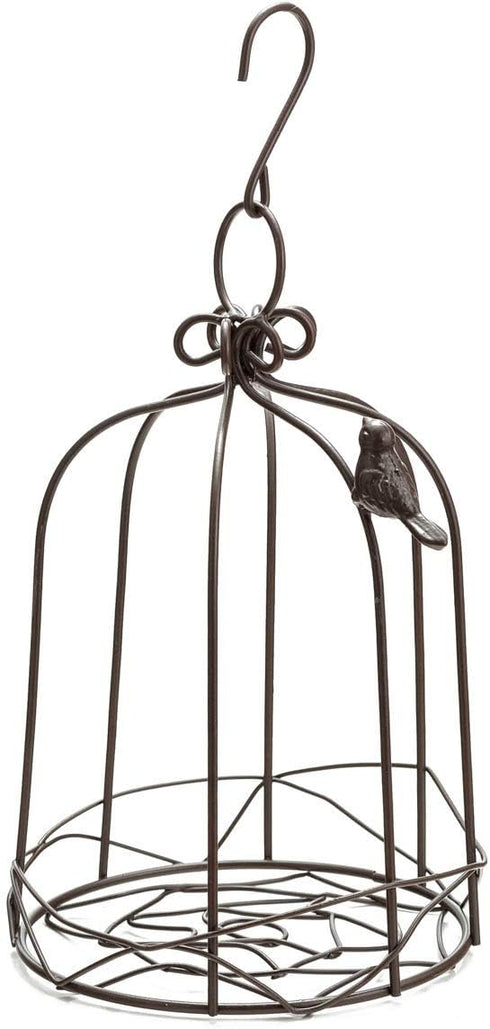 TJ Global Iron Birdcage Hanging Planter, Metal Wire Flower Pot Basket Wrought Iron Plant Stands for Plants, Flowers