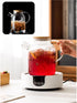 Glass Teapot, Stovetop and Microwave Safe Glass Borosilicate Teapot, 60.8 oz/1800 ml Glass Teapot with Natural Bamboo Lid and Removable Filter for Making Flower Tea and Juice by SHUWEICAO