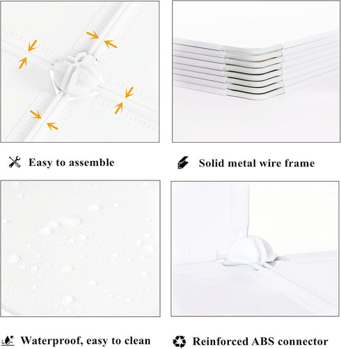 AWTATOS Cube Storage Organizer, 12 Cube Bookshelf DIY Plastic Closet Clothes Storage Shelves, Stackable White