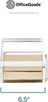 OfficeGoods Acrylic Desk Organizer w/Gold Base – Elegant Odds & Ends Box for Home or Office, Extra Large