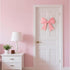 Vozekrod Pink Bow Wooden Wall Sign - Cute Girls Room Decor, Preppy Hanging Plaque for Dorm Nursery Door