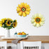YEAHOME 10'' Sunflower Wall Decor, Metal Flower Art for Indoor or Outdoor, Set of 2 Wall Sculptures