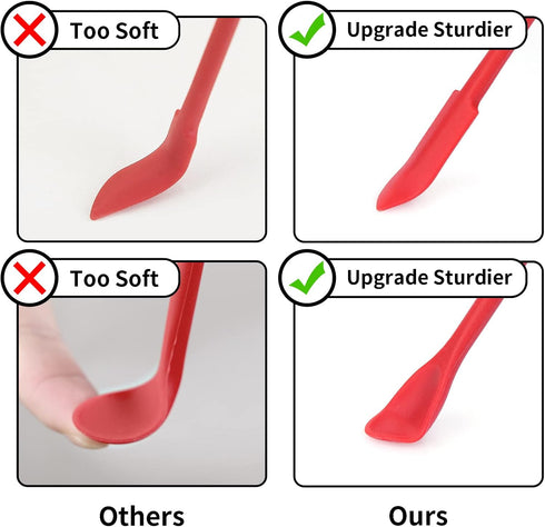 Mini Spatula Silicone Spatula Set - 2pcs Makeup Spatula for Cosmetics, Reusable Beauty Tiny Spatula, Food Scraper,