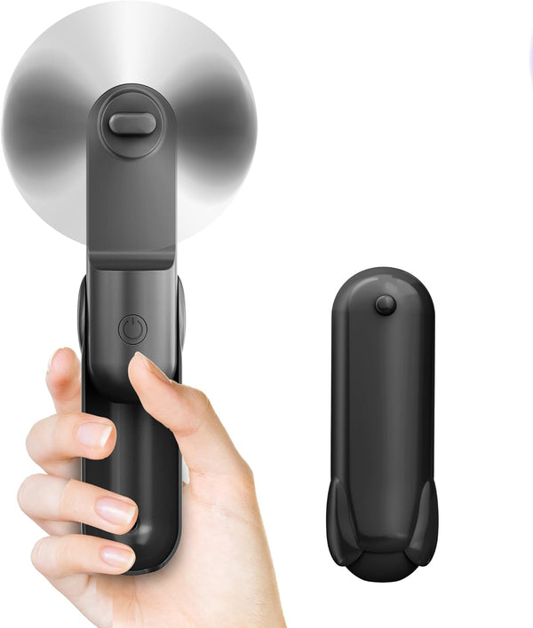 Mini Handheld Fan, Portable USB Rechargeable Pocket Fan, 2000 mAh Battery Operated, 3 Speeds Adjustable for Travel