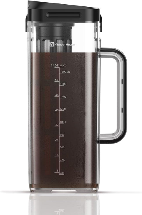 Maestri House Compact Cold Brew Coffee Maker, 64oz Iced Tea and Coffee