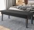 60inch FORCHEER Dining Bench Cover Velvet Black Bench Slipcover Stretch Bench Seat Protector for Bedroom, Kitchen