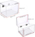 BTSKY Clear Acrylic 4 x 6 inch Index Card Box with Sign Lid - Index Card Holder Notecard Box Recipe Card Box Plastic Storage Organizer for Filling Index Cards, Note Cards, Flashcards, Recipes
