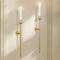 Sziqiqi Wall Candle Holder Gold: Candle Sconces Wall Decor Set of 2
