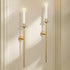 Sziqiqi Wall Candle Holder Gold: Candle Sconces Wall Decor Set of 2