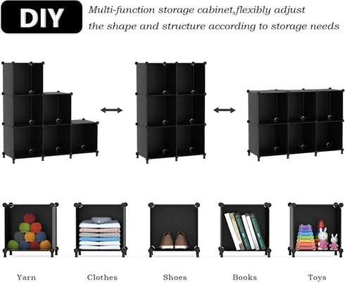 6 Closet AWTATOS Cube Storage Organizer, Storage Cubes Shelves Bookshelf, Cube Organizers and Storage, DIY Stackable