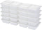 GoodCook Meal Prep Rectangle Three Compartment Set, 20-Piece, White, BPA-Free