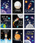 Blulu 9 Pieces Outer Space Decor for Kids Room Boy Bedroom Space