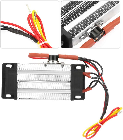 PTC Air Heater, 110V 200W/300W Ceramic Space Heaters Accessories, Insulated PTC Heater with Aluminum Tube