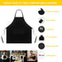 12 Pack (12, Bib Black Apron for Women Men Adult Chef, Kitchen Aprons Bulk with Pockets for Cooking Baking Painting