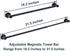 Adjustable Magnetic Towel Bar Holder for Refrigerator, Magnet Classroom Flip Calendar Chart Rod for Whiteboard, Fridge Top Guard Rack Stop Items from Falling, 18-31.5 inches, Black by JAZBREY
