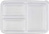 GoodCook Meal Prep Rectangle Three Compartment Set, 20-Piece, White, BPA-Free