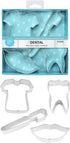 4-Piece Set R&M International Dental Cookie Cutters, Scrub Shirt, Lips, Tooth, Toothbrush