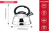 J&V TEXTILES 2.5-Quart Stainless Steel Whistling Tea Kettle