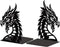 Peacoblue Metal Bookends for Shelves, Modern Decorative Heavy Duty Study Book Support