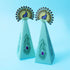 JKJF 20 Pcs Peacock Candy Boxes, Triangle Shape Party Supplies for Wedding, Kids Birthday Decorations