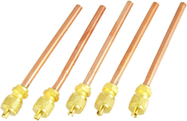 5 Pcs Air Conditioner Spare Part, 6mm Copper Tube OD Filling Access Valve