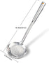 TENTA KITCHEN Stainless Steel Skimmer/Slotted Spoon/Strainer Ladle Dia 16CM with Heat Resistant ABS Handle
