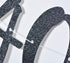 Happy 40th Birthday Banner, Pre-Strung Decorations for 40th Birthday Party (Gold & Black Glitter)