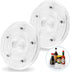 2 Pack 4 Inch Turntable Mini Turntable Organizer, Clear Rotating Tray Small Revolving Base, Acrylic Ball Bearing Turntable Plate for Kitchen Table Spice Rack, TV Laptop Computer Monitor