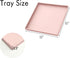 11 Inch Countertop, Pink Square Tray - Decorative Organizer Tray for Vanity, Bathroom Coffee Table & Ottoman |