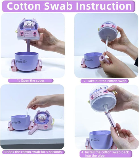 Mini USB Humidifier 220ml with LED Night Light, Cute Doll Design for Kids, Bedroom, Office, Plant, No Battery