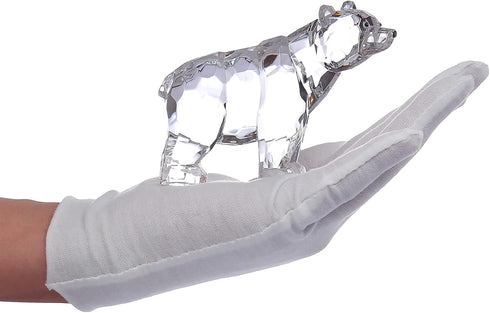 Charming Acrylic Bear Figurine - Cute Animal Decor for Home & Office (B)