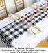 Partisout Buffalo Check Table Runner with Tassel, Washable Cotton Linen Gingham Table Cover, Checked Design