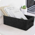 Short Storage Baskets - Small Rectangle Organizer Bins for Candles, Remotes, DVDs, Board Games, Keepsakes