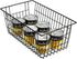 SANNO Set of 3 Freezer Baskets - Wire Storage Bins for Home, Office, Bathroom, Pantry Organization, Black