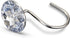 CHICTIE Set of 12 Crystal Decorative Shower Curtain Hooks, Stainless Steel Rust Resistant White Round Diamond
