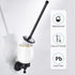 Oil Rubble Bronze Brass Bath Toilet Brush Holder Set, Wall Mounted Black Bathroom Hardware Accessories