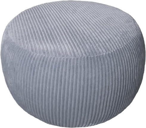 Sanmudecor Unstuffed Ottoman Pouf Cover, Foot Rest Cover, Bean Bag Chair Cover (Gray)