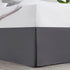 Nestl Dark Gray Bed Skirt Queen Size - 14 Inch Drop, Pleated Microfiber Hotel Quality