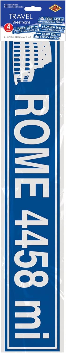 Travel Street Sign Cutouts Party Accessory